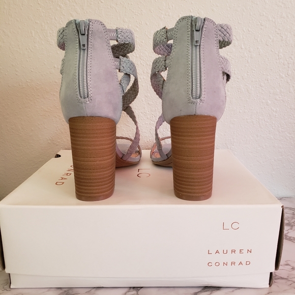 LC Lauren Conrad Blue Aventurine Sandal Heels - Picture 5 of 13